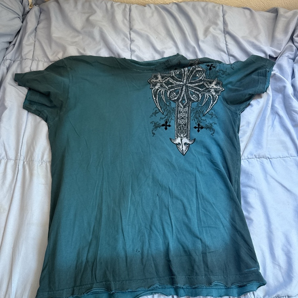 Rare 90’s affliction T-Shirt with Cross Design